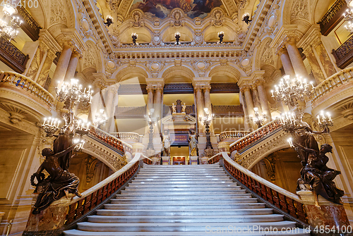 Image of The Palais Garnier, Opera of Paris, big staircase