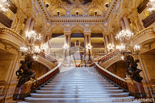 Image of The Palais Garnier, Opera of Paris, big staircase