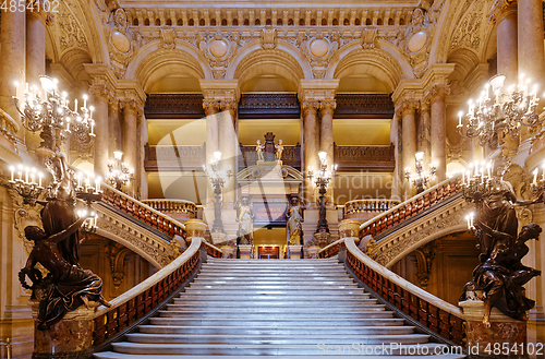 Image of The Palais Garnier, Opera of Paris, big staircase