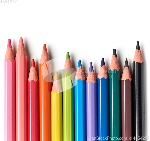 Image of colorful wood pencils
