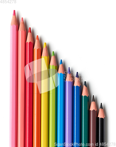 Image of wooden color pencils