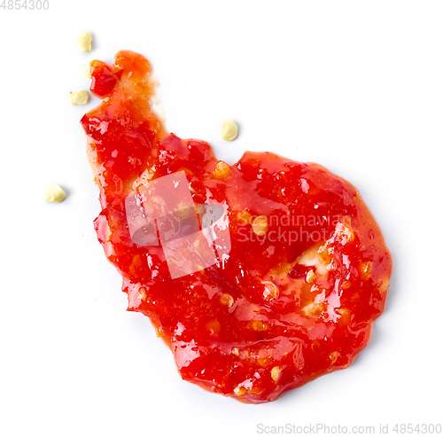 Image of red hot chili pepper sauce