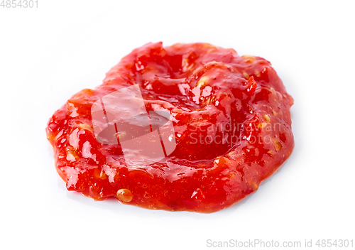 Image of red hot chili pepper sauce