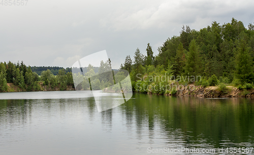 Image of abandoned flooded quarry, Czech republic