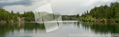 Image of abandoned flooded quarry, Czech republic