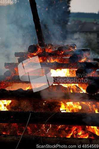Image of big fire, burning witches