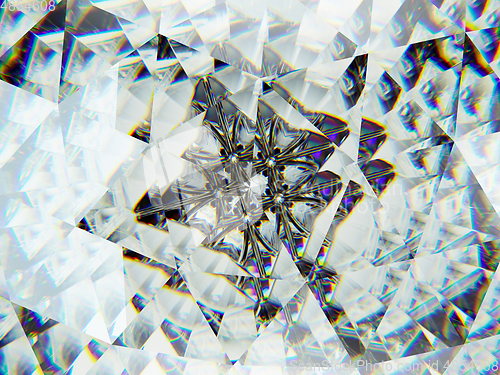 Image of Gemstone or diamond texture closeup and kaleidoscope