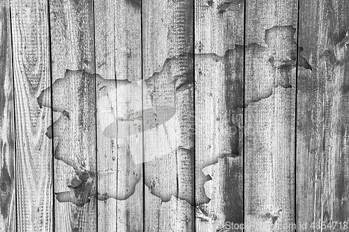 Image of Map of Slovenia on weathered wood