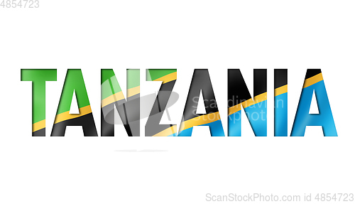 Image of tanzania flag text font