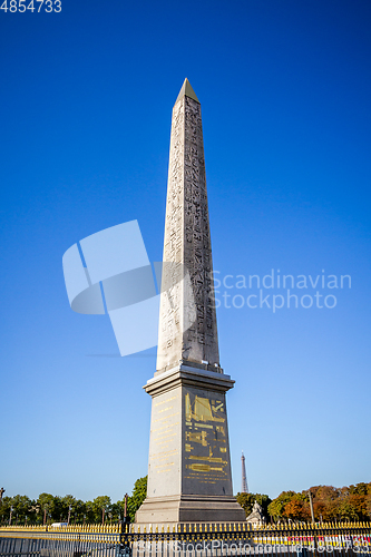 Image of Obelisk of Luxor in Concorde square, Paris