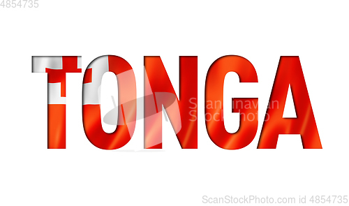 Image of tonga flag text font