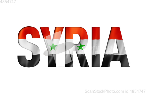 Image of syrian flag text font