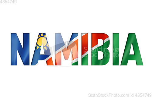 Image of namibian flag text font