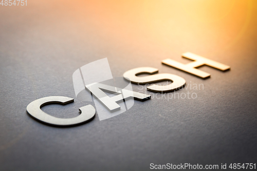 Image of Word cash written with white solid letters