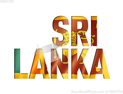 Image of sri lanka flag text font