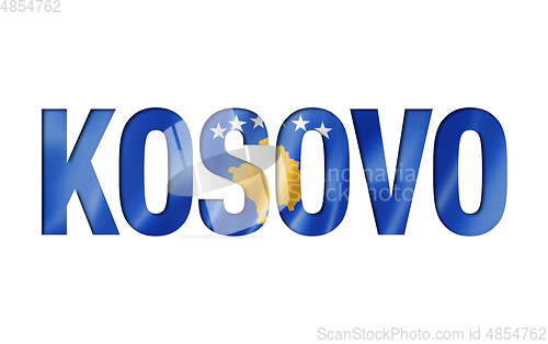 Image of kosovo flag text font