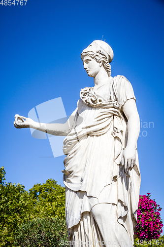 Image of Statue of Minerva in Luxembourg Gardens, Paris