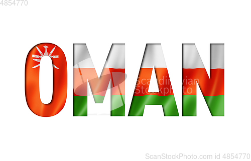 Image of oman flag text font