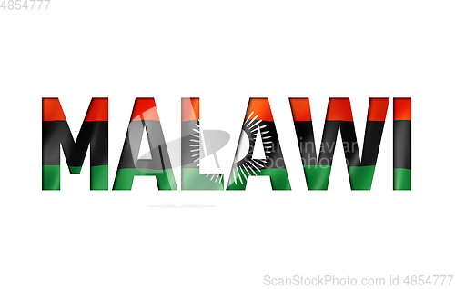 Image of malawi flag text font