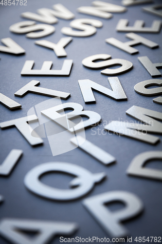 Image of Mixed letters pile closeup photo