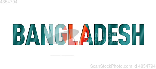 Image of bangladesh flag text font