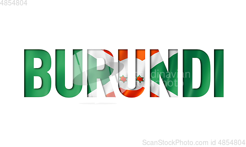 Image of burundian flag text font
