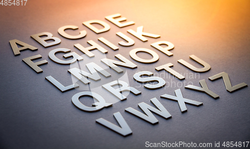 Image of Alphabet made with solid letters
