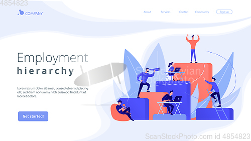 Image of Corporate ladder concept landing page.
