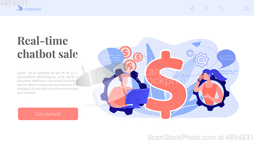 Image of Conversational sales concept landing page.