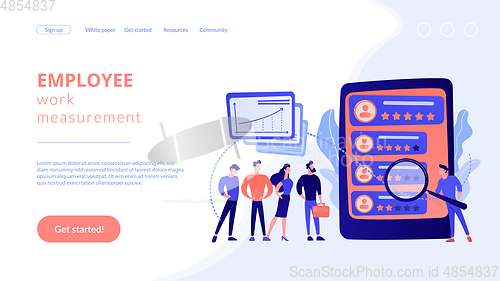 Image of Performance rating concept landing page.