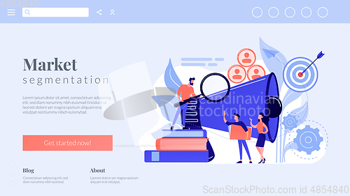 Image of Target group concept landing page.