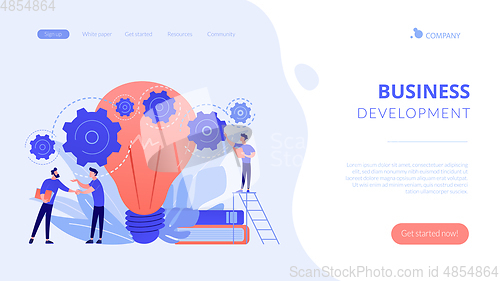 Image of Business idea concept landing page.