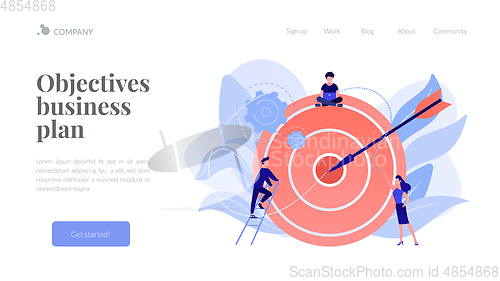 Image of Goals and objectives concept landing page.
