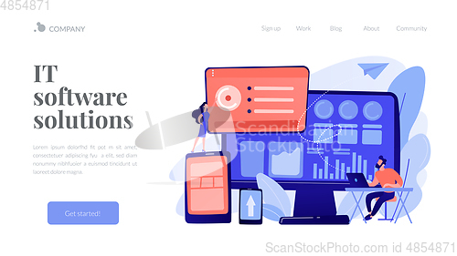 Image of Enterprise IT management concept landing page.