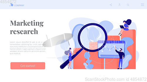 Image of Marketing research concept landing page.