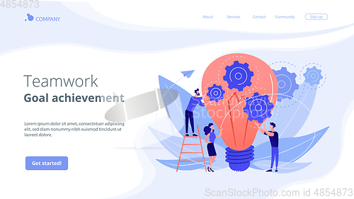 Image of Teamwork concept landing page.