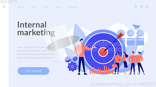 Image of Internal marketing concept landing page.