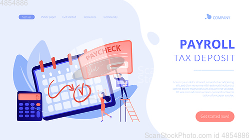 Image of Paycheck concept landing page.