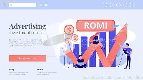 Image of Marketing investment concept landing page.