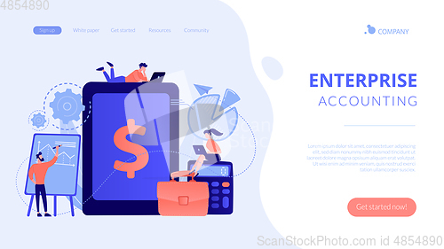 Image of Enterprise accounting concept landing page.