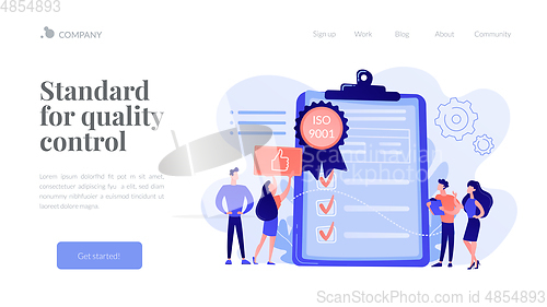 Image of Standard for quality control concept landing page.