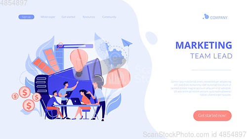 Image of Digital marketing team concept landing page.