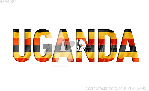 Image of uganda flag text font