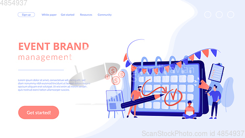 Image of Brand event concept landing page