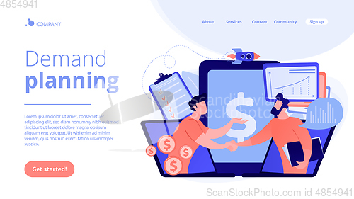 Image of Demand planning concept landing page.