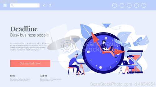 Image of Deadline concept landing page.
