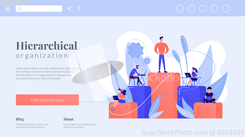 Image of Business hierarchy concept landing page.