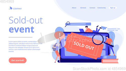 Image of Sold-out event concept landing page.