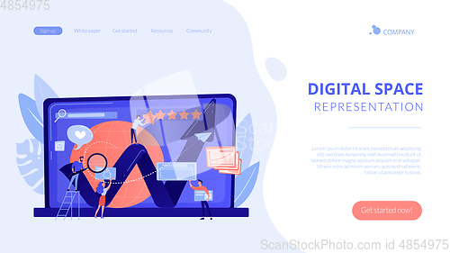 Image of Online reputation management concept landing page