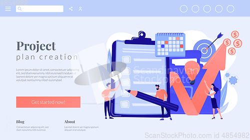 Image of Project planning concept landing page